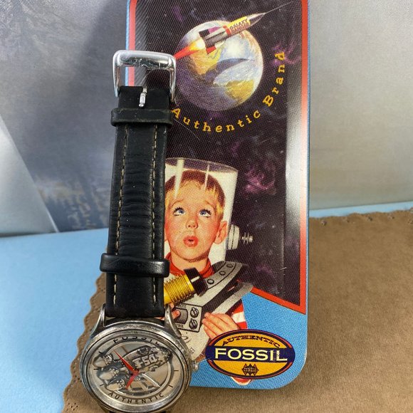 Vintage Captain Fossil Rocket Man Watch with Tin - Picture 4 of 7